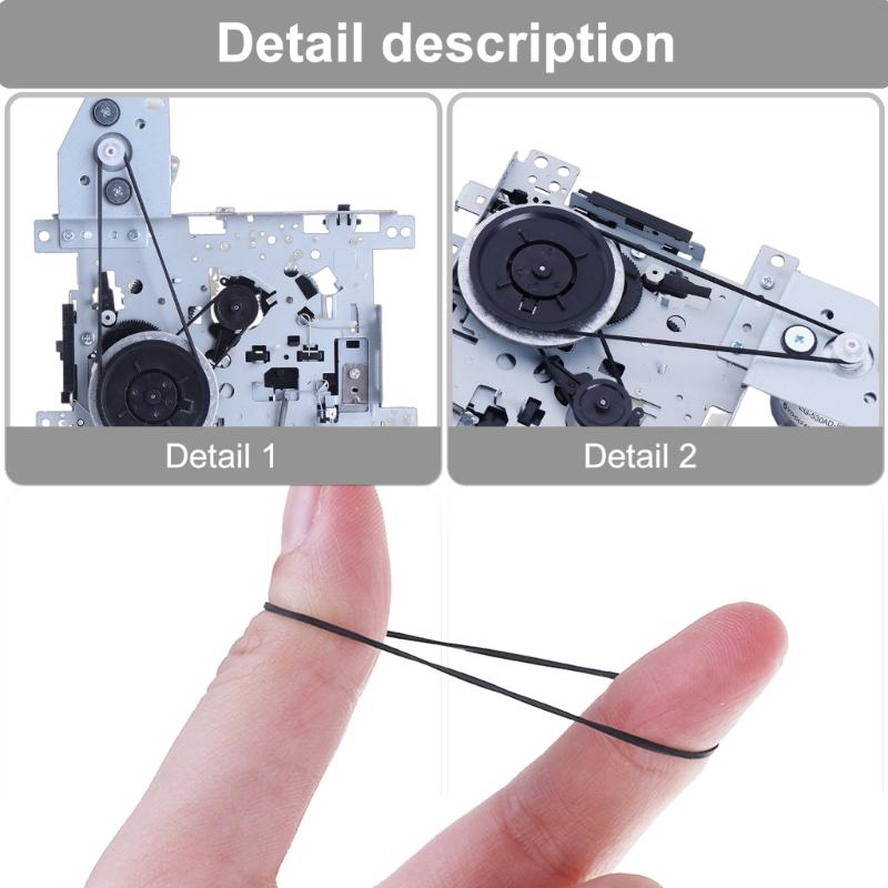 50/100PCS Assorted Size Rubber Drive Belts 0.7mm 1mm Tape Machine Belt for Recorders Mixed
