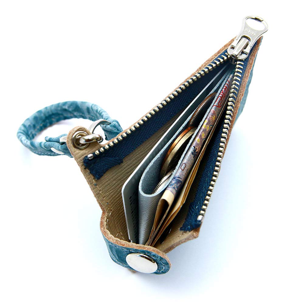 AGILITY Affa "Pass Wallet" - Pass CaseWallet In One, Mini Wallet with L-Shaped Zipper, Floral Print