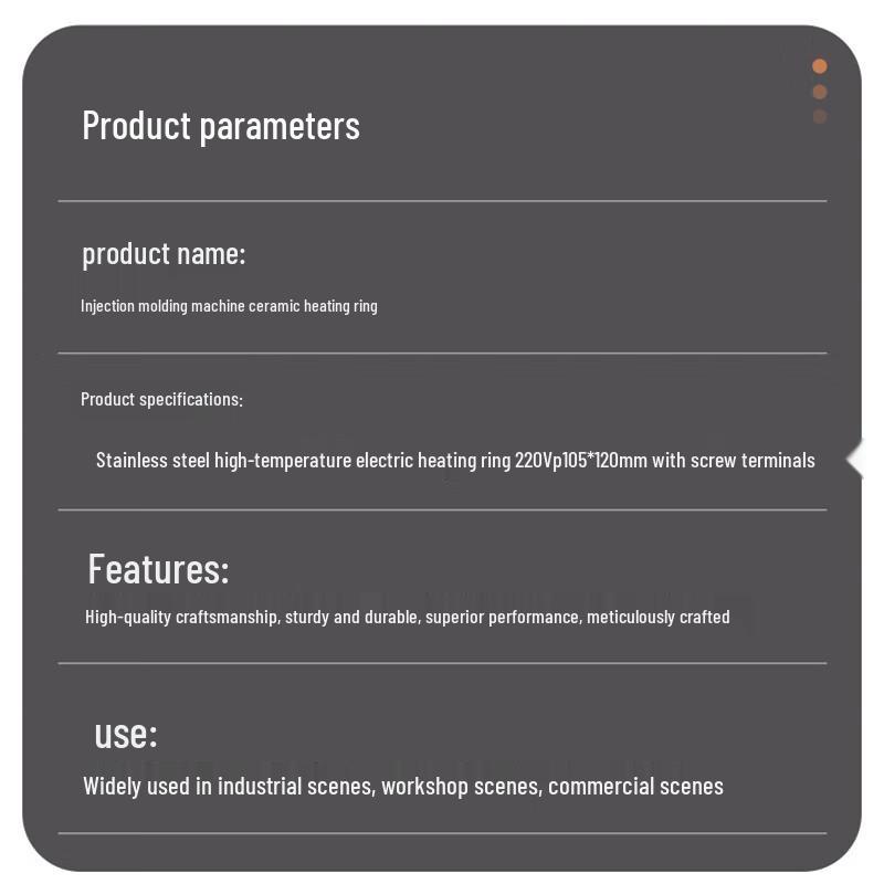 Injection Molding Machine Ceramic Heating Band