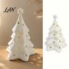 Minimalist Holiday Ornament 3D Printed Christmas Tree Lampshade with Hollow Star Design, Figurine, White PLA Decor Creative Desktop for Home Festive &