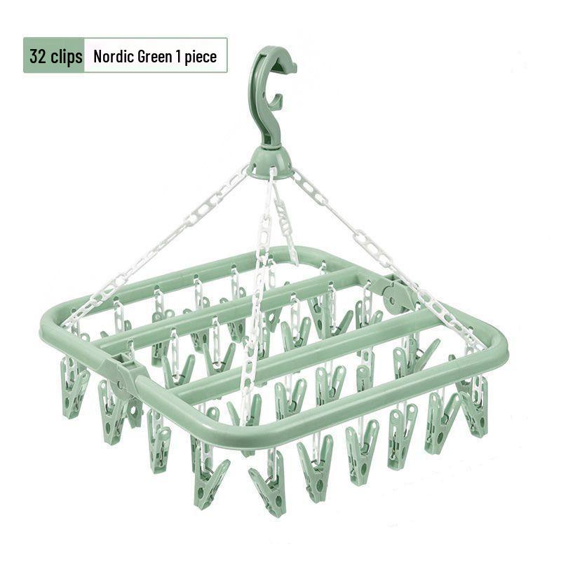 

Выдвижная комнатная многоклипсовая сушилка для носков, нижнего белья и путешествий. Sock Clips