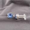 Natural Tanzanite Gemstone 925 Sterling Silver Handmade Jewelry Cufflinks 0.51" CL-3-9