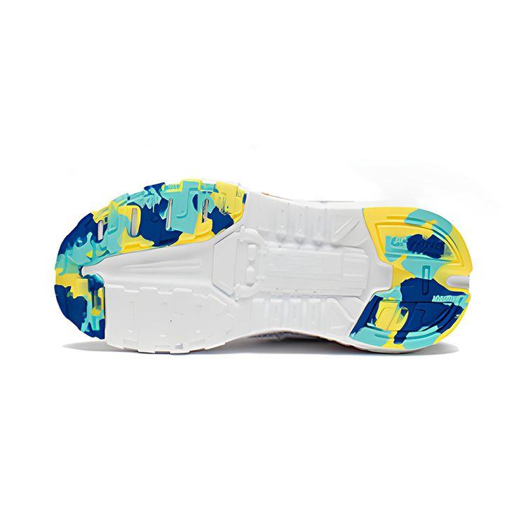 Li Ning Kids Comfortable Versatile Non-Slip Shock Absorbing Wear-Resistant Casual Shoes Kids Casual Shoes White Orange Blue YKNS060-13