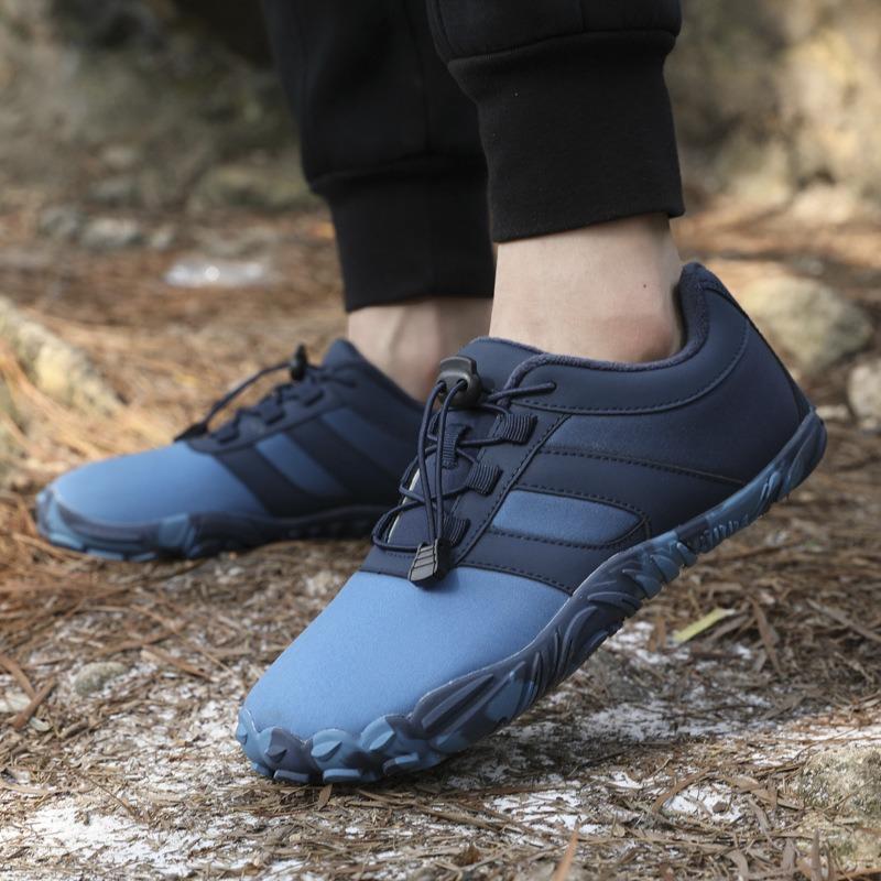 

Outdoor snow boots home winter new non-slip short velvet warm cotton shoes platform sole barefoot five fingers 46