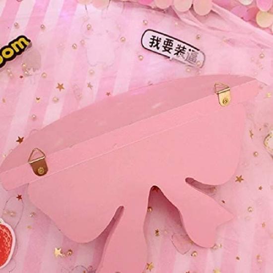 NAA Kawaii Wood Floating Shelf Kawaii Wall Decor Kawaii Room Decor Kawaii Pink Room Décor, Pastel Pink