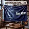 Custom Name Flannel Throw Blanket France National Football Team Pattern Warm Home Decoration