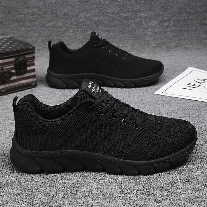 Spring new casual men's shoes versatile lightweight fly-woven sports shoes running casual shoes student