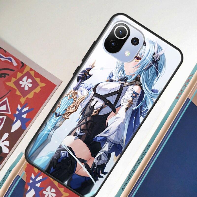 Genshin Impact Eula Hülle für POCO F3 X3 GT F1 F2 M3 M4 Pro Handyhülle für Xiaomi Mi 11 Lite Mi 11T Pro 10T
