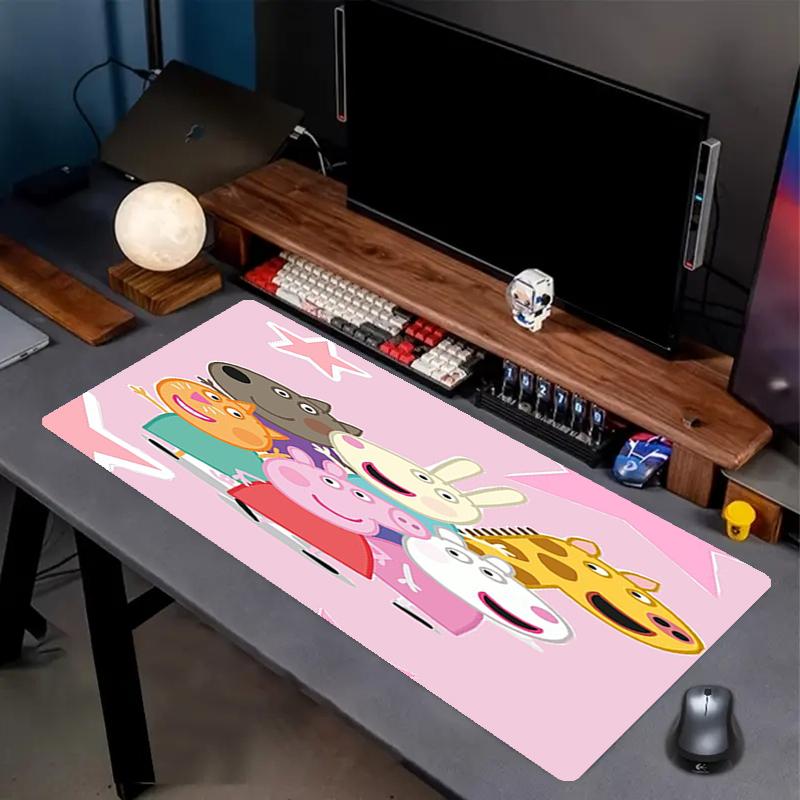 Peppa Pig Theme Mouse Pad, Non Slip Rubber Base, Multifunctional Office & Home Decor, Perfect for Workspace Personalization.