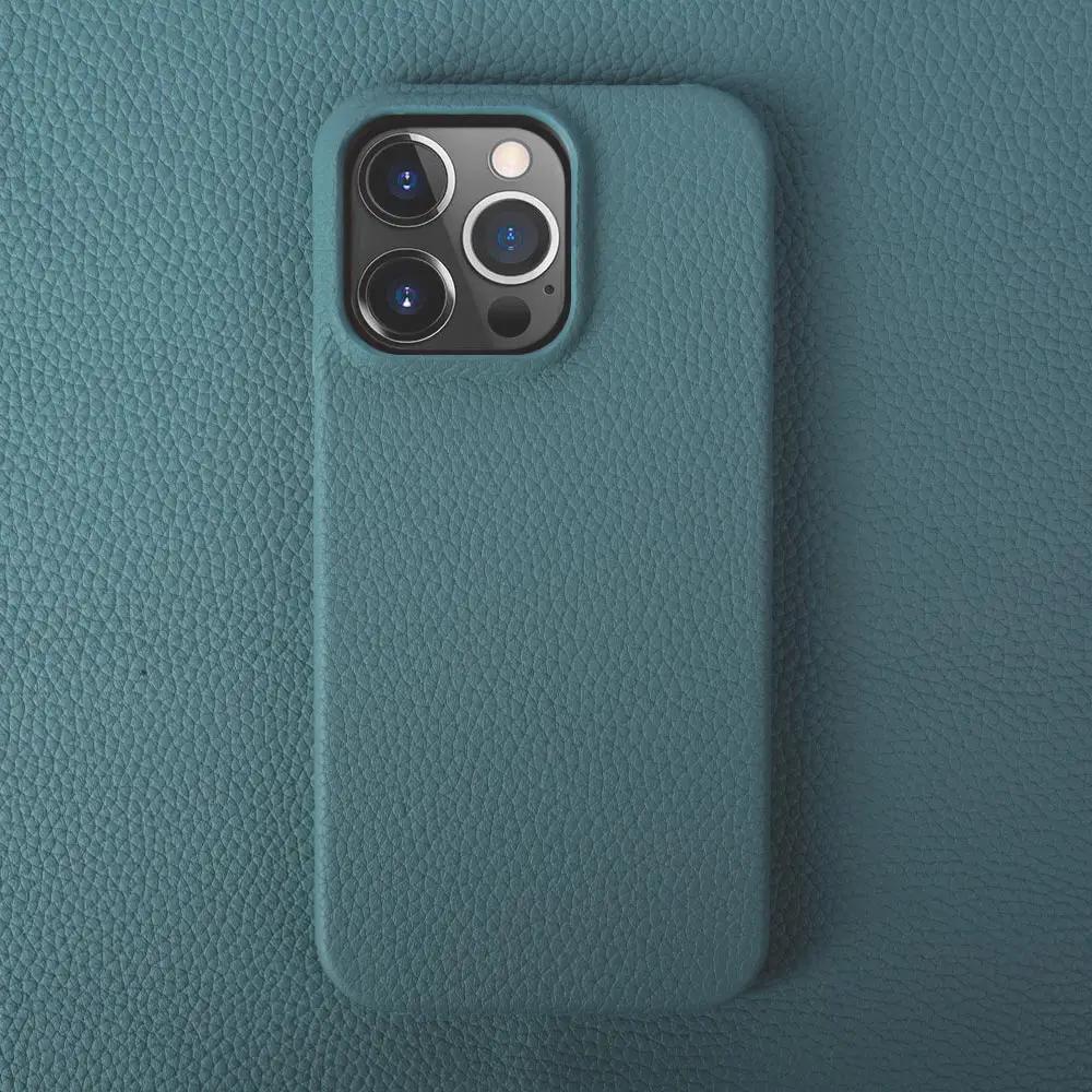 For Iphone 14 Pro Max Case Luxury Genuine Leather Cover Business Phone Cases Back Cover For Iphone 13 15Pro 11 12 XR XSMax Coque