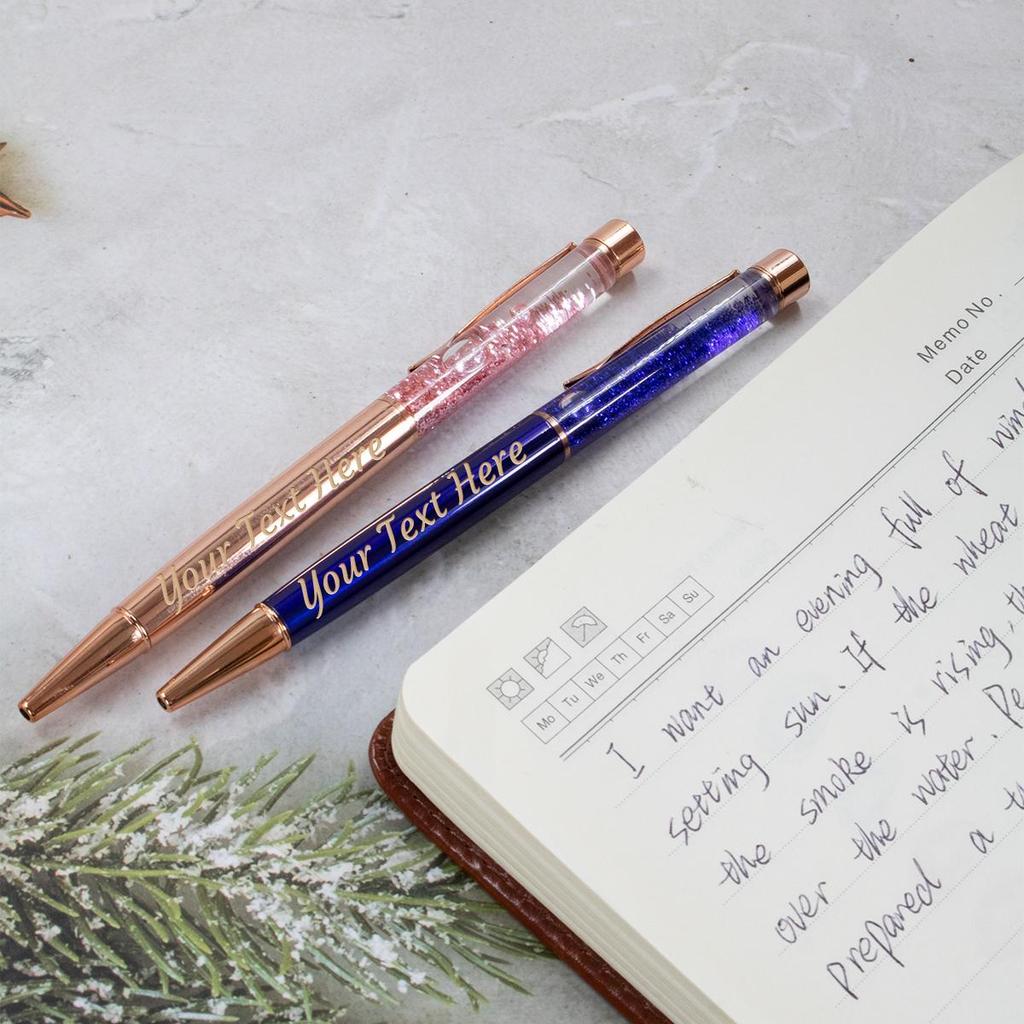 Custom Quicksand Ballpoint Pen With Text,Back To School Supplies For Kids,Personalized Teacher Pens,Customized Color Flash Gel Pens,