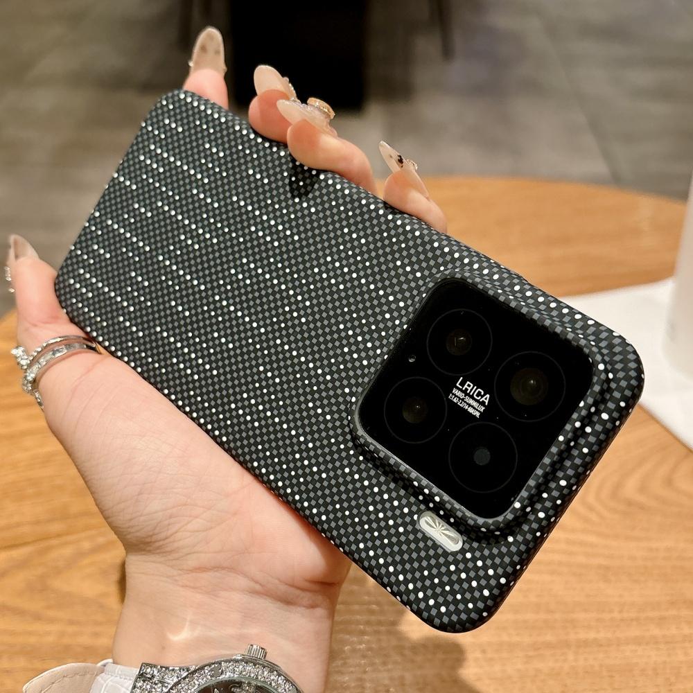 Luxury Ultra Thin Carbon Fiber Texture Magnetic Case For 15 Ultra 14 13 Pro Wireless Charge Shockproof Hard Matte Cover