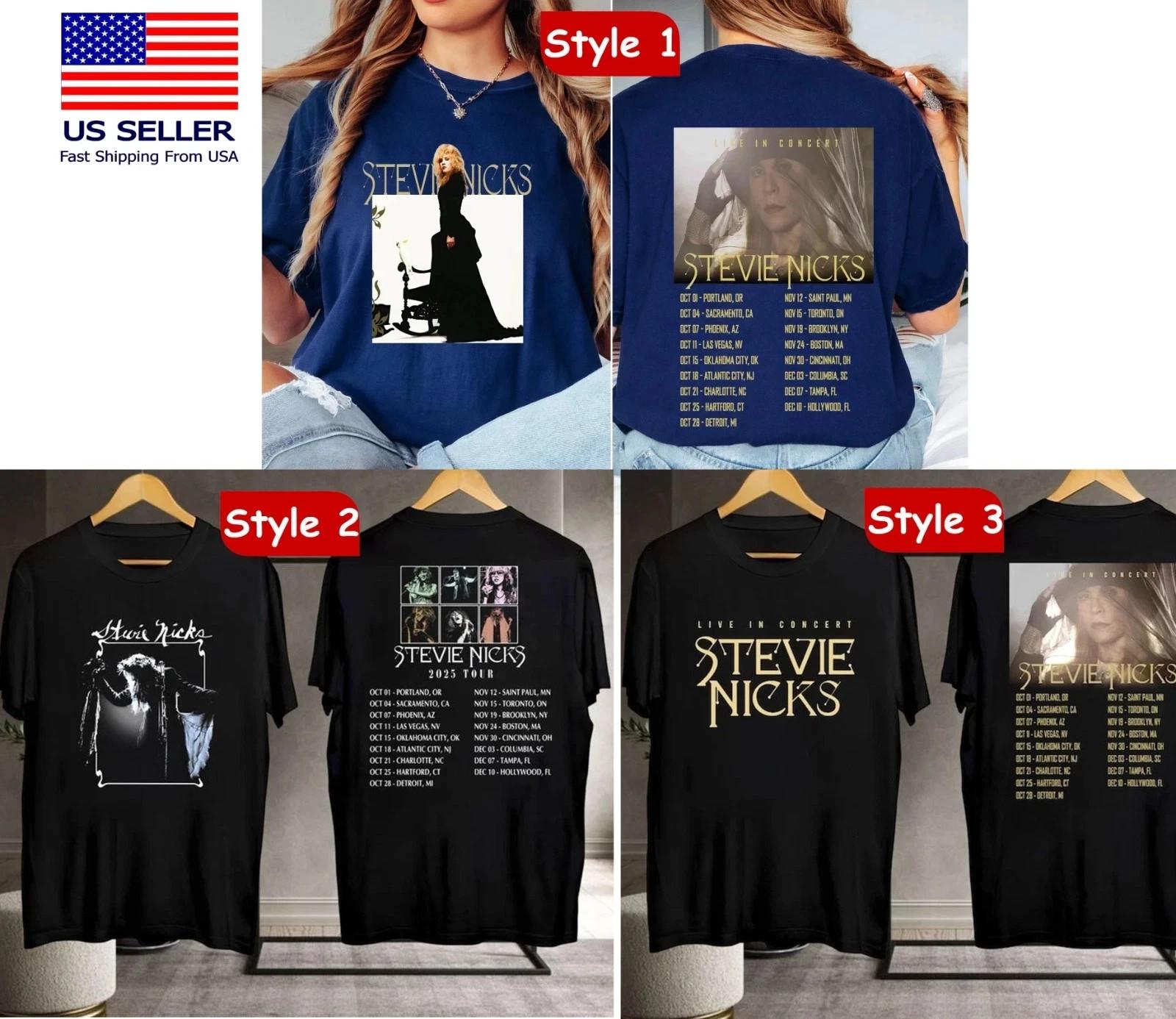 FAST SHIP 3 STYLE Stevie Nicks 2026 Live In Concert Tour T-Shirt Tour Merch XXXXL