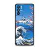 Goldene Große Welle von Kanagawa Surf Handyhülle Für Oppo Find X5 A54 A53 A52 A9 2020 A15 A95 A16 A76 A74 Reno7 SE Reno6 Pro 5G Hülle