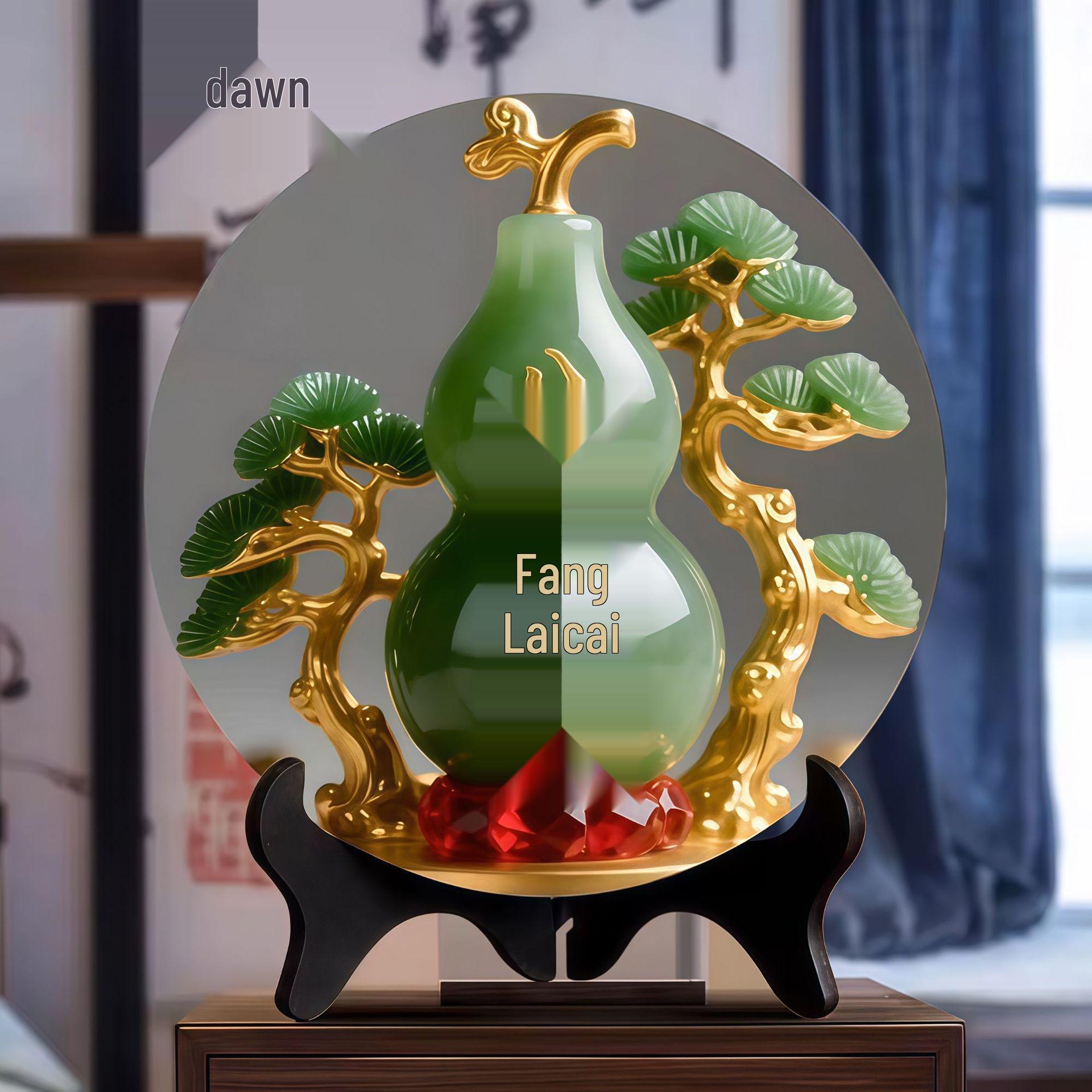 

Eight-Direction Prosperity Persimmon Ornament - Small Display Stand for Living Room Decoration
