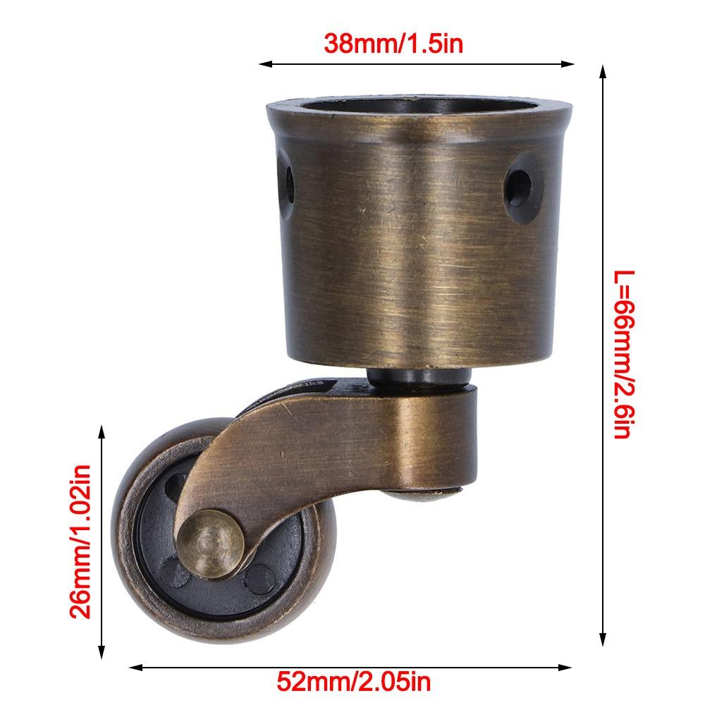 Zinc Alloy Round Cup Caster Durable Swivel Caster Cups Stable Furniture Caster Wheels  Table