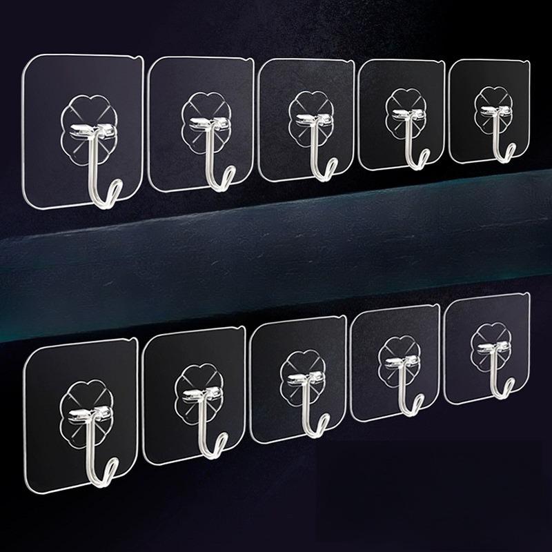 Adhesive Transparent Hook, Kitchen Adhesive Hook, Seamless Wall, Bathroom Wall Hanging, Nail-free Hook, No Need To Drill Holes