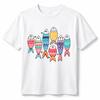 WoUnisexs Bohemian Colorful Fish Fish Pattern Tshirt Soft Cotton Round Neck Short Sleeve Casual Summer Beach Basic Tshirt Top