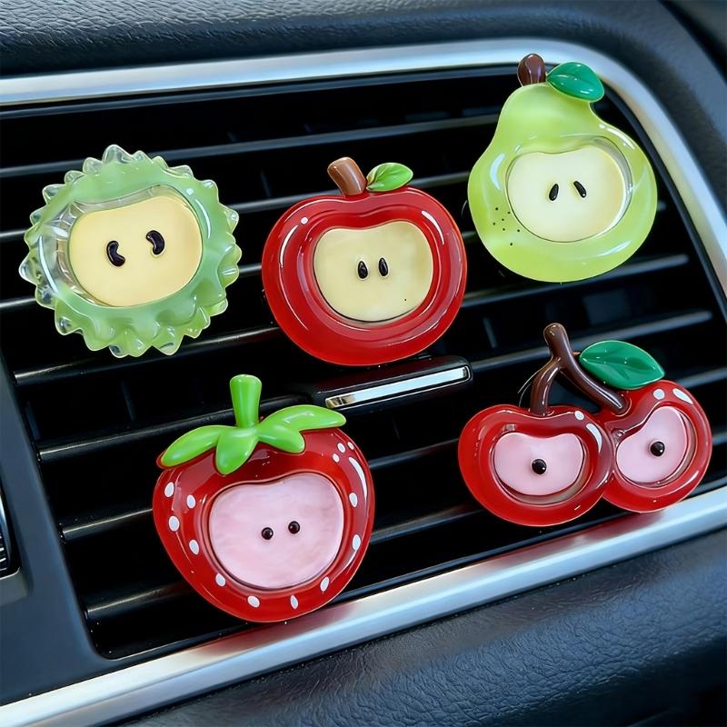 Car Air Fresheners Lovely Fruit Charms Car Diffuser Clip Decors Automotive Air Outlet Car Perfume Decoration