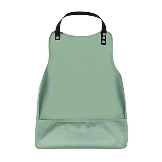 Waterproof Bib for Seniors Adult Eating Apron for Elderly with Pocket Adjustable Reusable Dining Bib for Disability