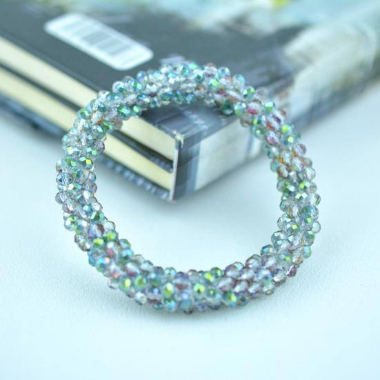 Bracciale elastico con strass lucido, braccialetto, corda per capelli, fascia per capelli, Nepal, gioielli da donna