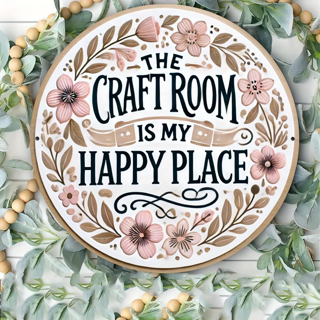 D Flat D Flat pc Creative Canvas Round Aluminum Sign Vibrant Colors Metal Sign Inspiring Quotes Rustic Metal Wall Art