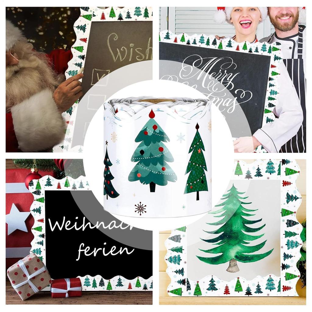 Christmas Tree Classroom Board Decorations 59 Feet Christmas Bulletin Board Border Home Decorations For Stairs Offices Window