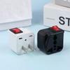 US 2 Pin Plug Adapter Converter AC100~250V 10A With Main On/Off Switch LED Indicator WSA-6 Electrical Plug Adapter