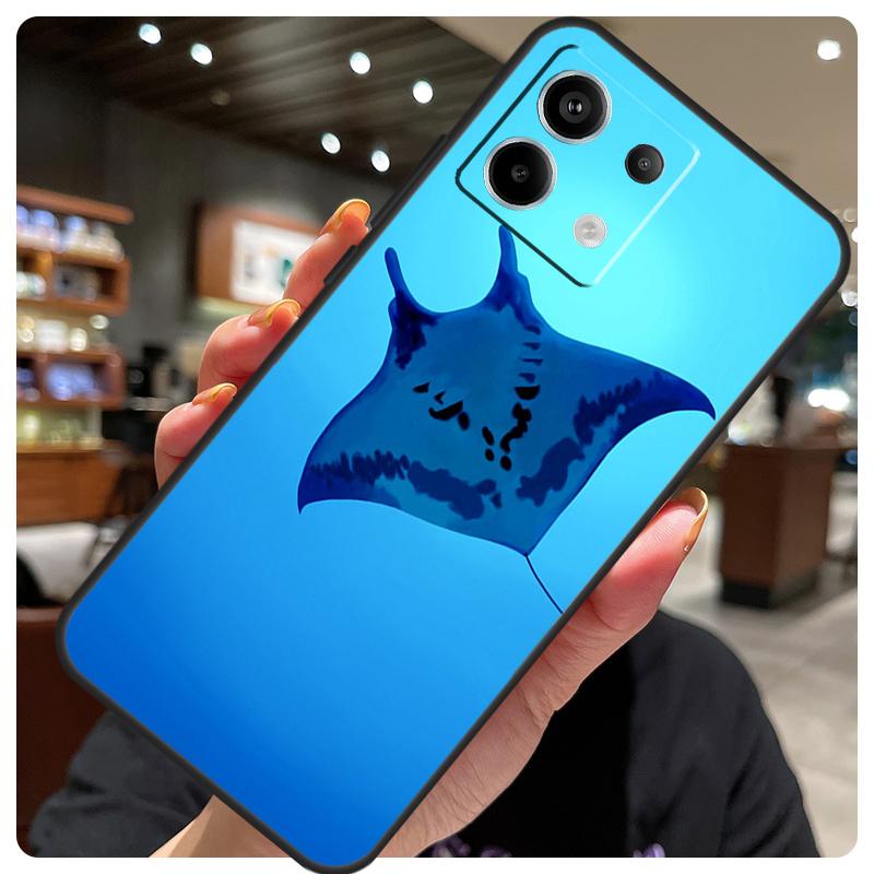 Animal Manta Ray Case For Xiaomi Redmi Note 12 9 10 11 13 14 15 Pro Plus Cover For Redmi 13C 12C 10C 14C 15 C