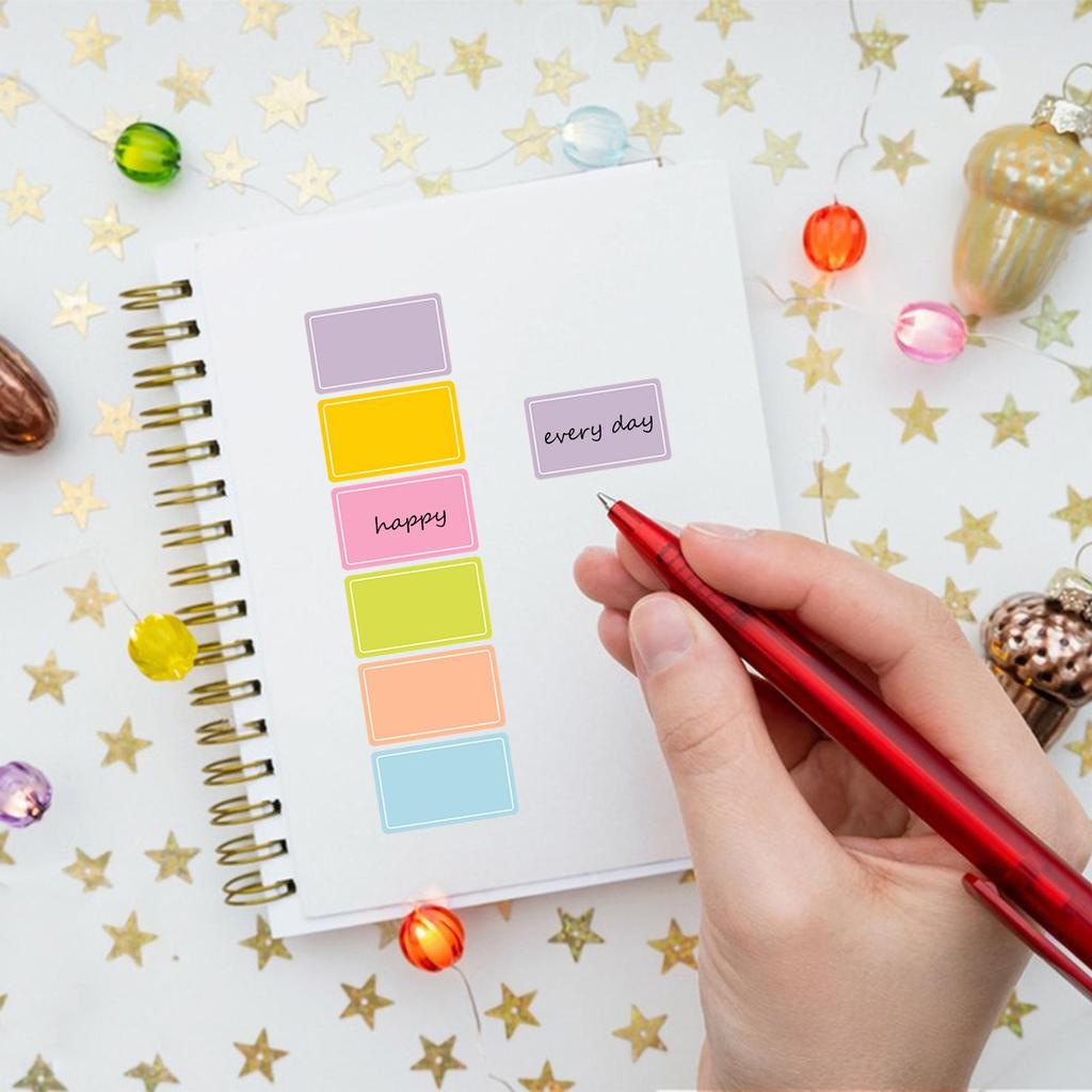 Colored Label Sticker Roll Packaged Art Paper Label Tag for Inventory Classroom Office Marking Useful DIY Sticker Stationery