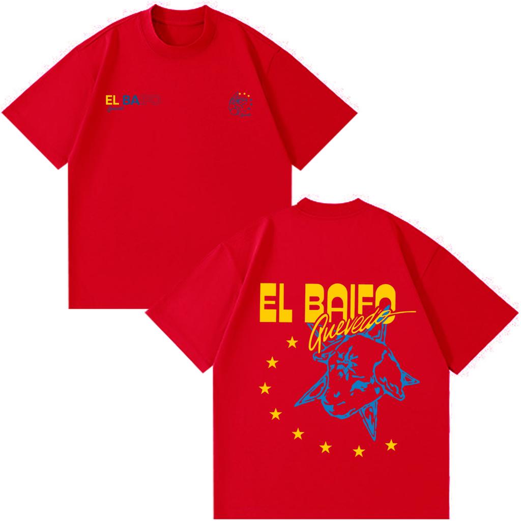 Quevedo El Baifo Album 2026 Tour Print T Shirt Unisex Unisex Fashion Clothing Tshirt Shortsleeved Cotton Casual Oneck Tshirts