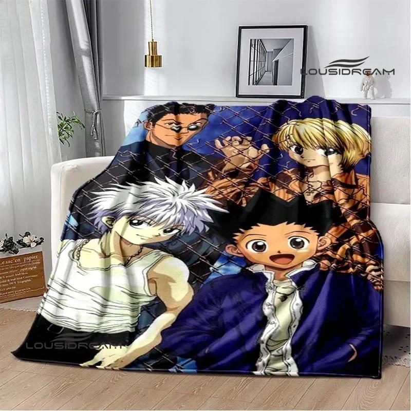 HUNTER×HUNTER Cartoon Printed blankets Picnic blanket Flange Warm blanket Home travel blankets bed linings birthday gift