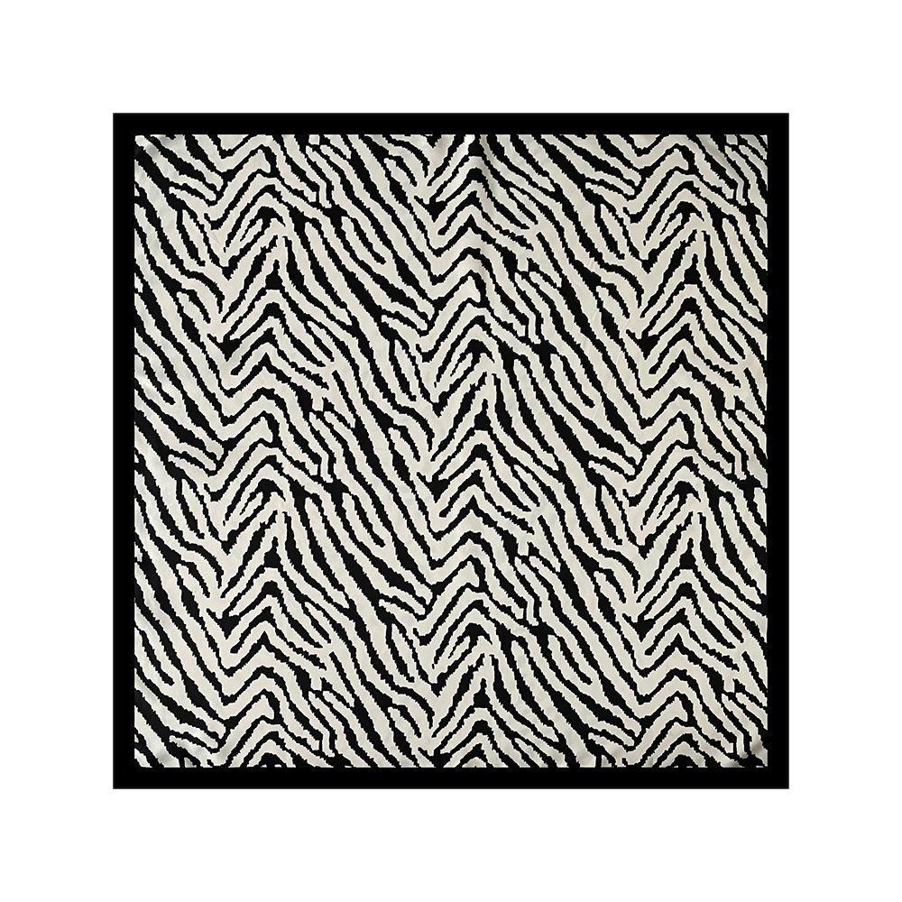 Nový jarní a letní univerzální šátek se zvířecím potiskem, černobílý, jednoduchý čtvercový šátek, šátek z imitace hedvábí, keprový šátek pro ženy