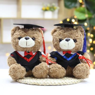 Bacheloranzug Master Doktortitel Bär Plüschtier Abschluss Bär Puppe Druck Stoffpuppe Abschlussgeschenk