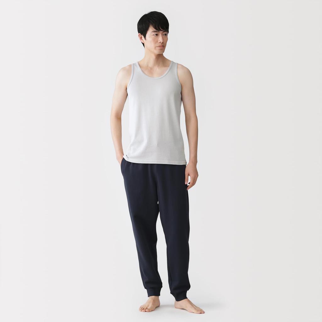 MUJI Smooth Cotton Tank Light Size S Men's Top, Gray, (FA19QA6S)