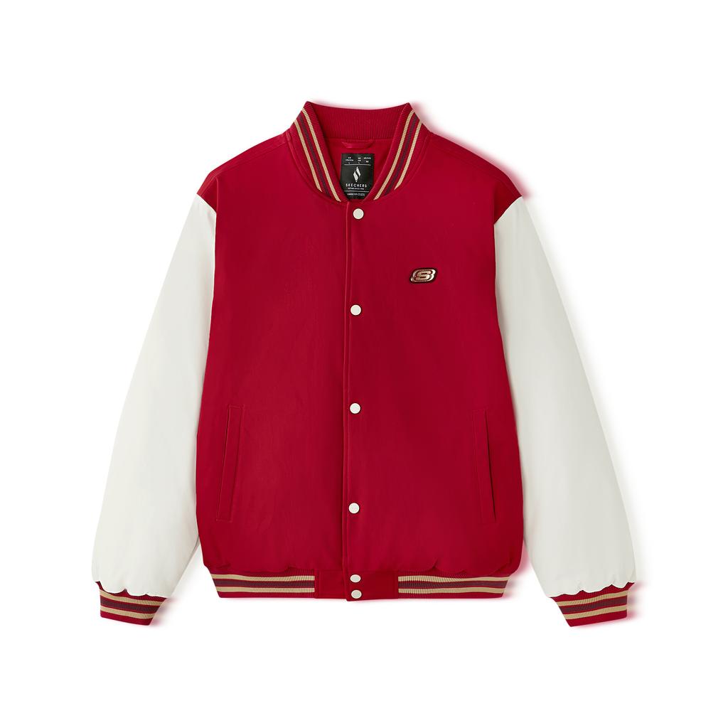 Skechers New Year Collection Sports Lifestyle Collection Baseball Jacket Unisex Berry Red L125U042-03LC