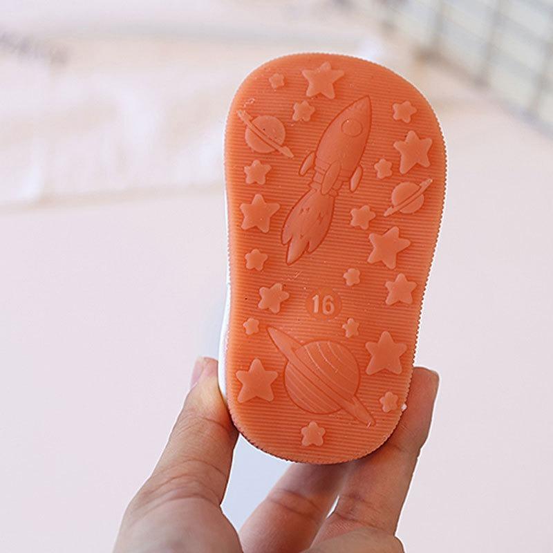 Spring/Autumn Toddler Shoes, Cartoon Leather Single Shoes for Boys and Girls, Walking Shoes 0-1-2 Years Old, Squeaky Shoes.