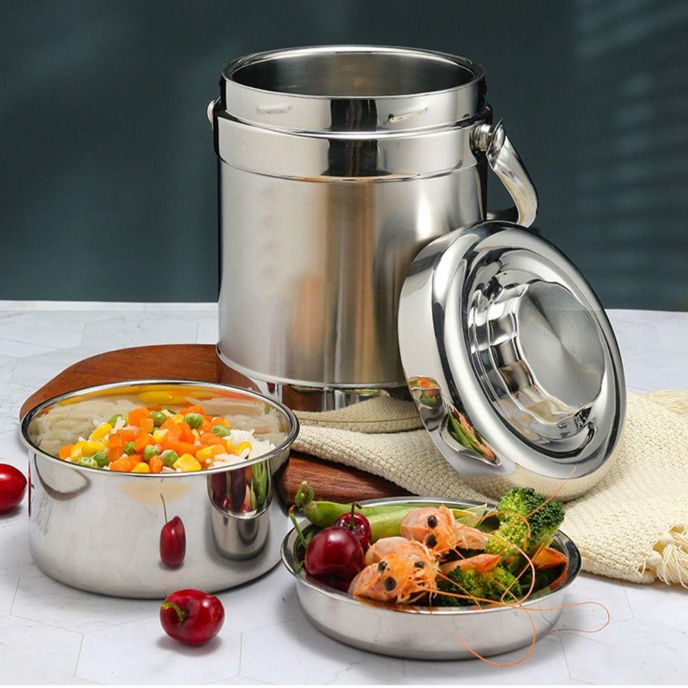 Stainless Steel Food Storage Containers Large Capacity Insulated LunchBox Workers Meal Box  Travel