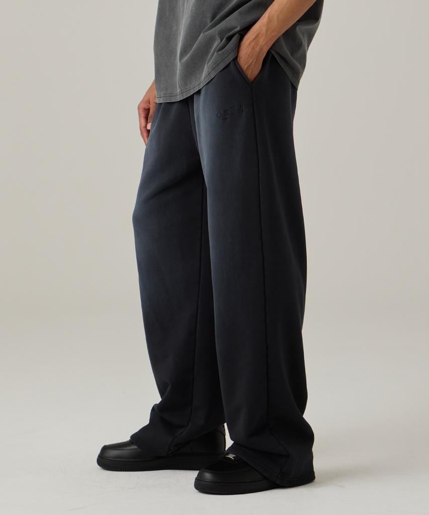 URBANAGE Pigment Wash Signature Wide Sweatpants Black