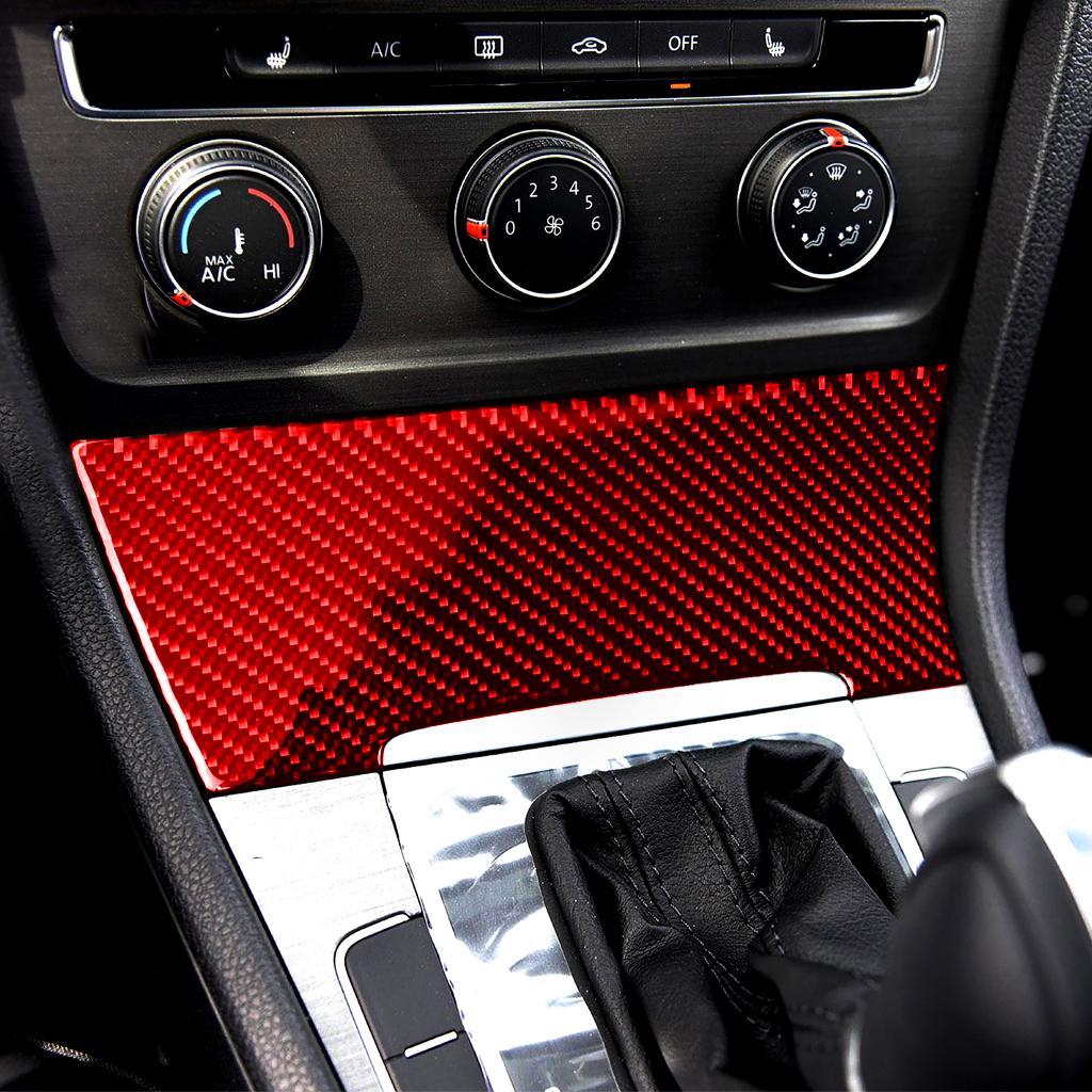 Karbonové vlákno pro Volkswagen VW Golf 7 MK7 2013 2014 2015 2016 2017 Samolepky Centrální zapalovač cigaret Interiér auta