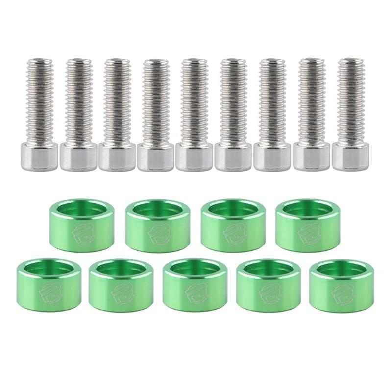 

JDM M8 9 Pcs/Pack Aluminum Fender Washers and Bolt for Honda Civic B/D/K series Air Inlet Manifold Engine Decorative Gasket