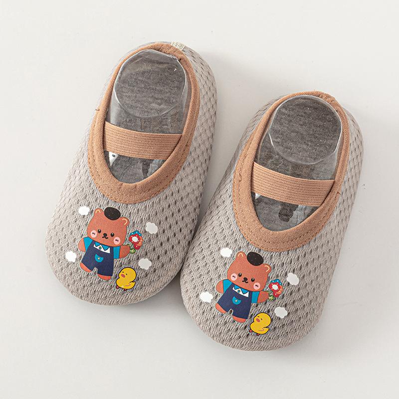 Boys and Girls Baby Floor Socks Children's Mesh Breathable Cartoon Baby Shoes Socks Shade Indoor Shoes for Toddlers