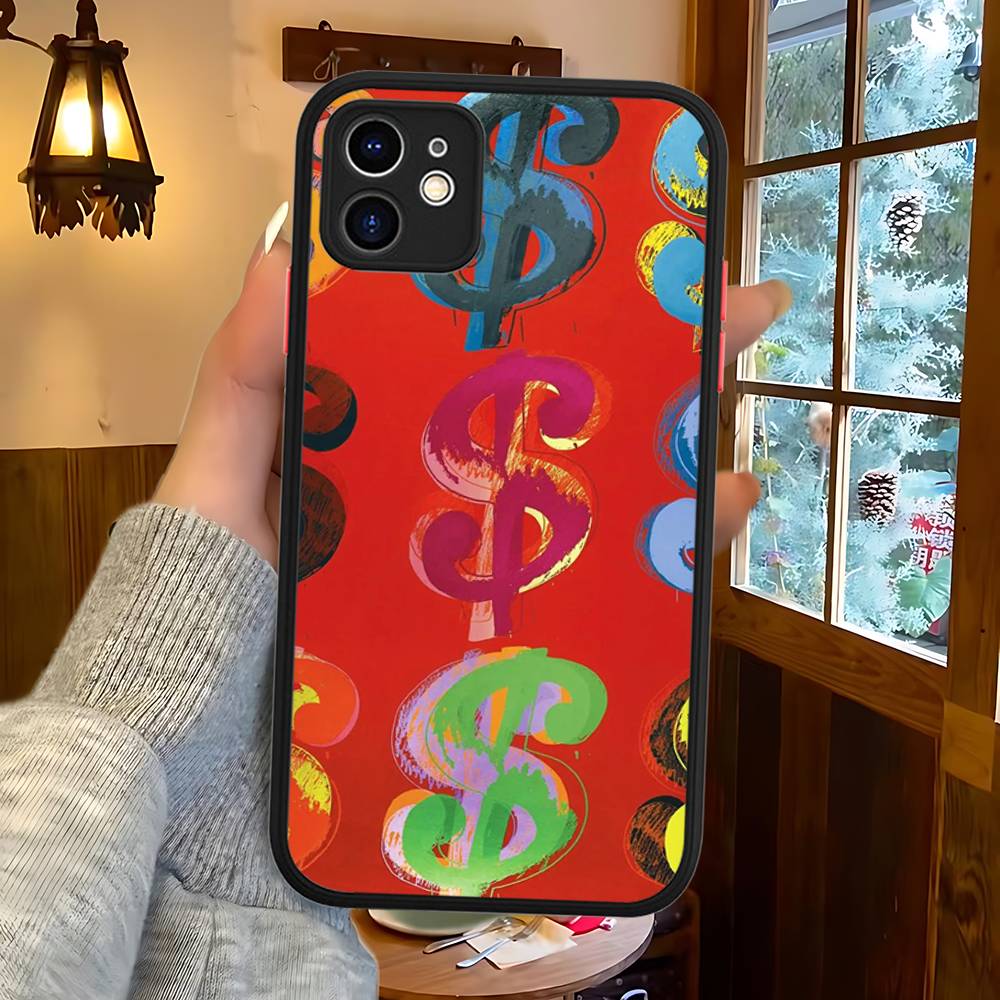 Andy Warhol Art Matte Transparent Phone Cover For IPhone Case 16 15 14 13 12 11 Pro Max X XS Max Plus