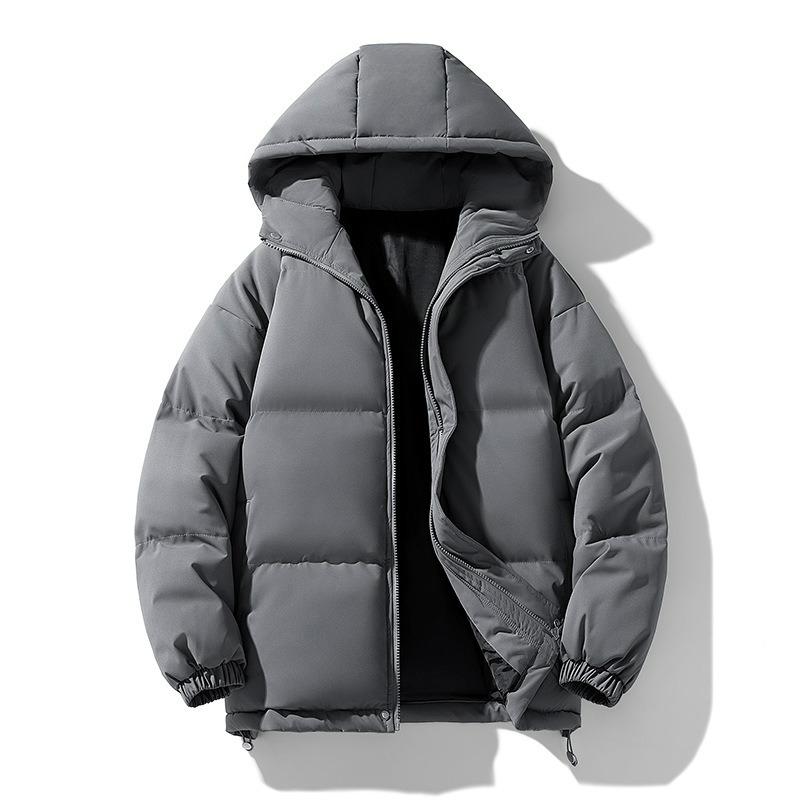 

M-8XL Large Size Padded Jacket for Men and Women with The Same Style Winter Loose Hooded Padded Jacket Thickened Bread Jacket XXXXXL сірий