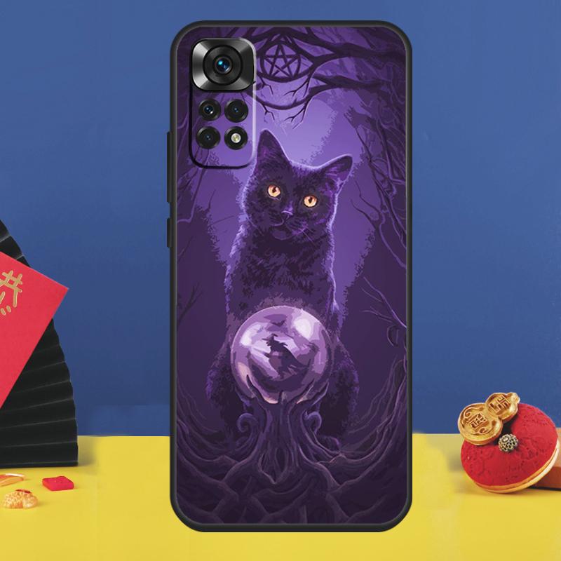 Witchcraft Witch Cat Case For Redmi Note 8 9 10 11 12 Pro 8T 9S 10S 11S Redmi 10 9 12C 9C 9T 10C 10A Cover Capa