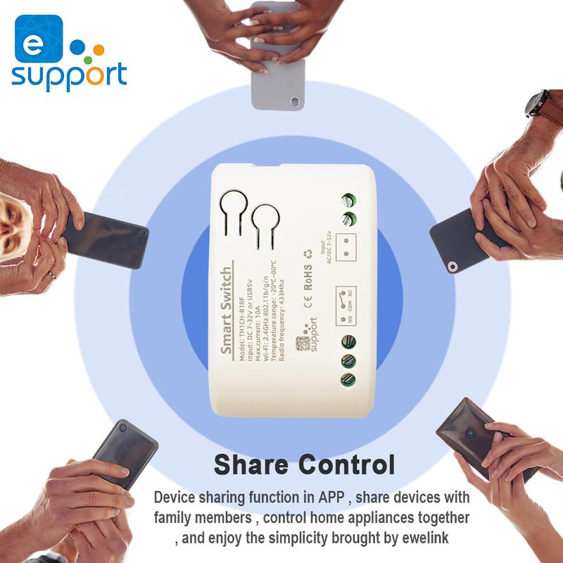 eWeLink WiFi Switch 10A 2200W Wireless Control with Power Consumption Monitoring Temperature and Humidity Thermostat Alexa