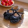 [Babyzzam] Girls' Angel Ribbon Flats Black [BB461-10001]