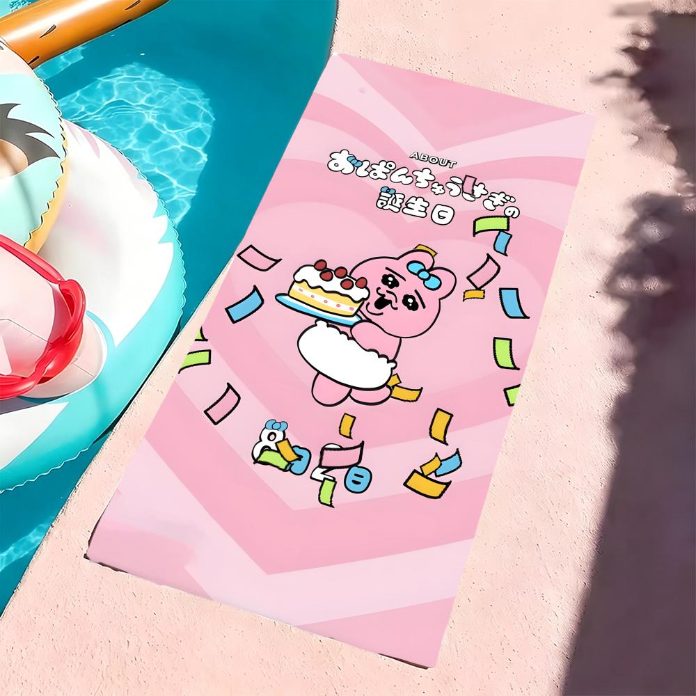 Character O-Opanchu Usagi Towel Microfiber beach towel, quick-dry, sand-free, ultra-fine fiber, super soft.