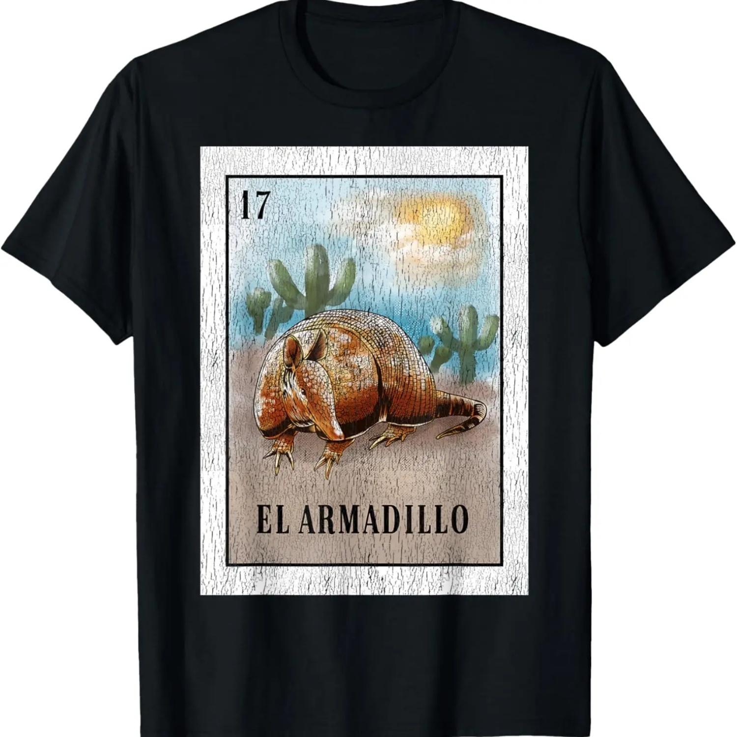 El Armadillo Funny Texas Animal Flag T-Shirt S чёрный