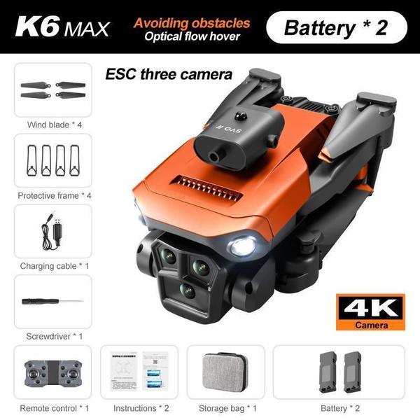 New K6 Max Drone Three Camera 4K Professional HD Four Way Obstacle Avoidance Optical Flow Positioning Hovering Aerial Drone